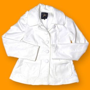 Anthropologie BB Dakota JACK White Peacoat Size Medium Women’s